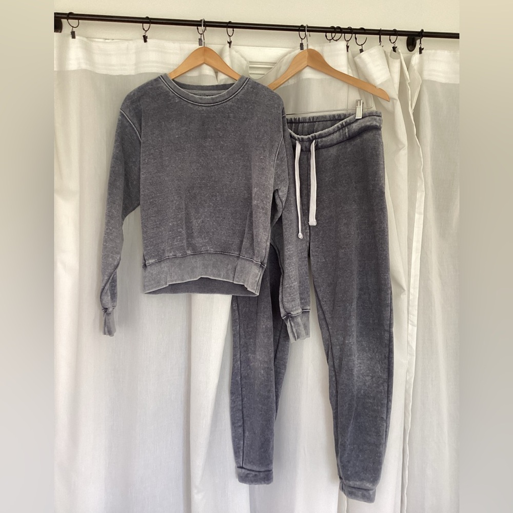 Distressed Matching Sweats Set